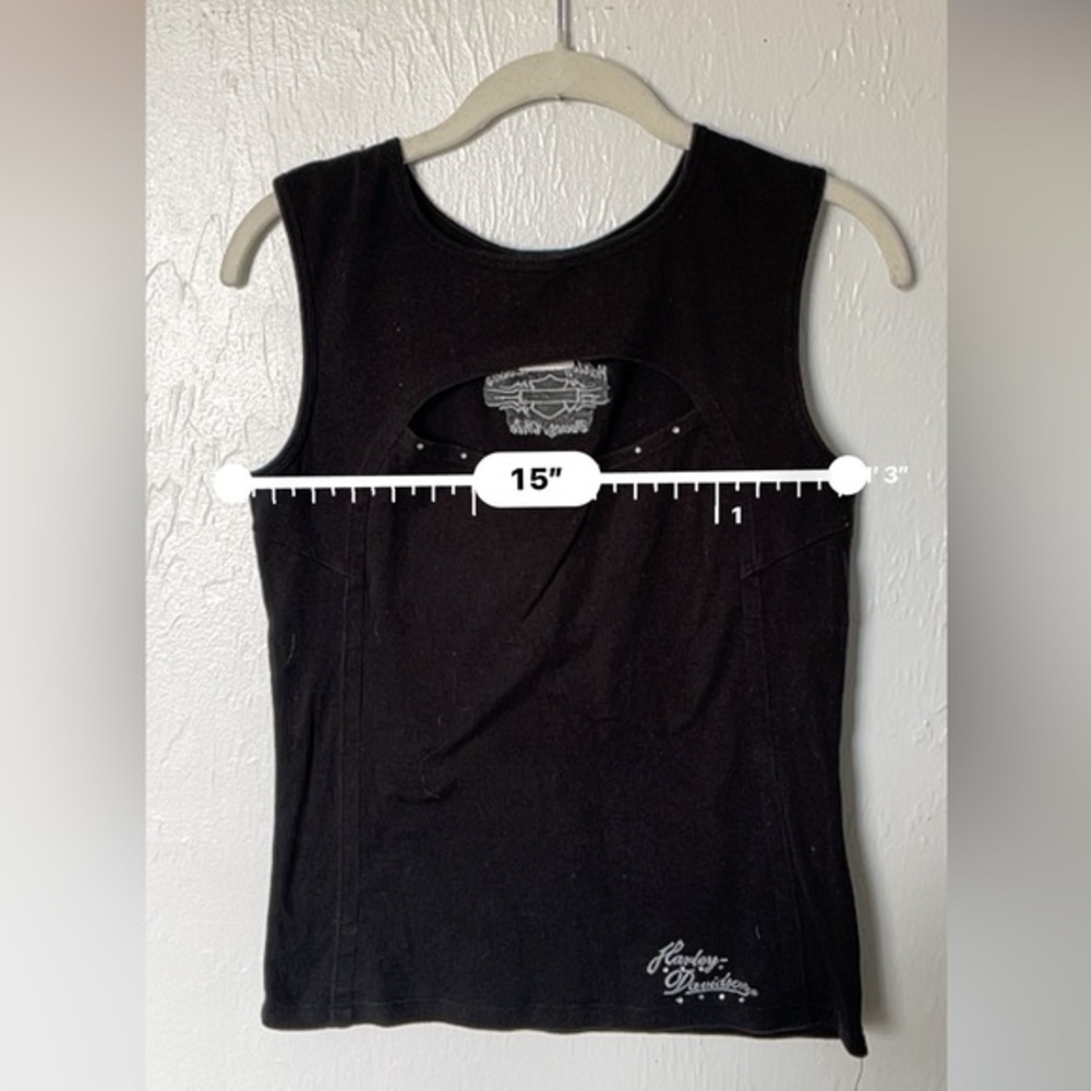Vintage Harley-Davidson Women's‎ Black Tank Top